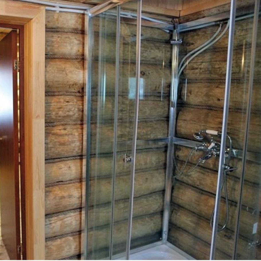 Душевая в срубе