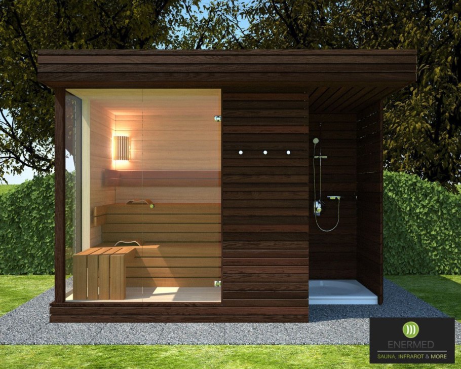 Компактная современная баня