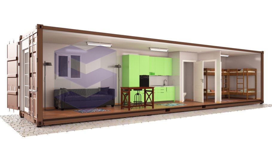 Планировка дачного домика из контейнера