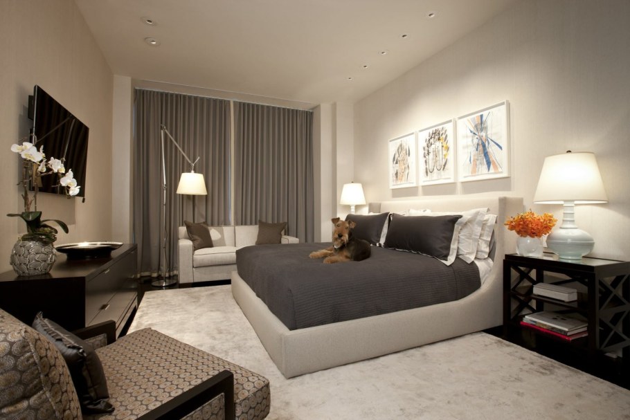 Зонирование комнаты на спальню и гостиную