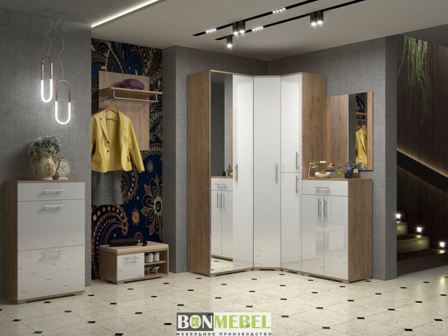 Шкаф-купе в спальню с зеркалом в стиле Прованс