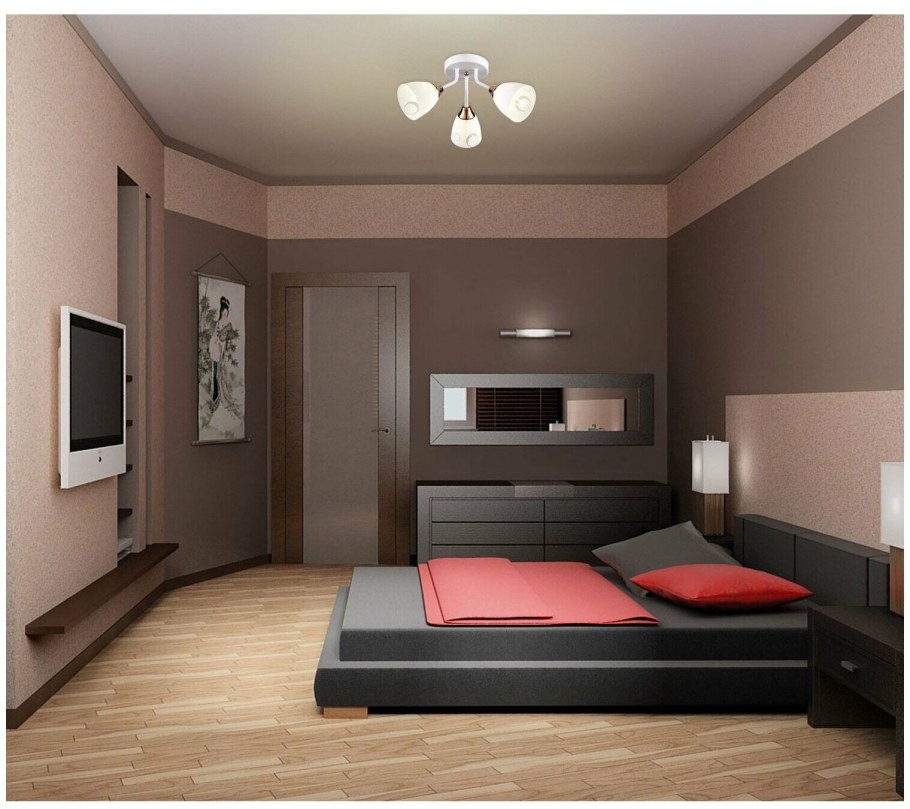 Планировка узкой спальни