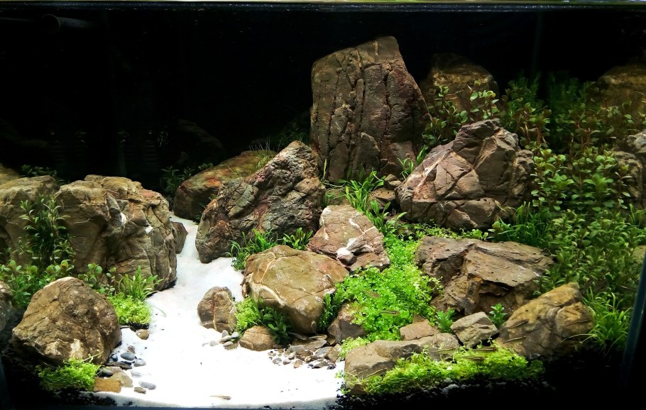 Аквариум 25 литров грунт чёрный кварц