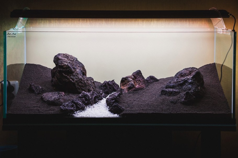 Аквариум с цихлидами 150 литров