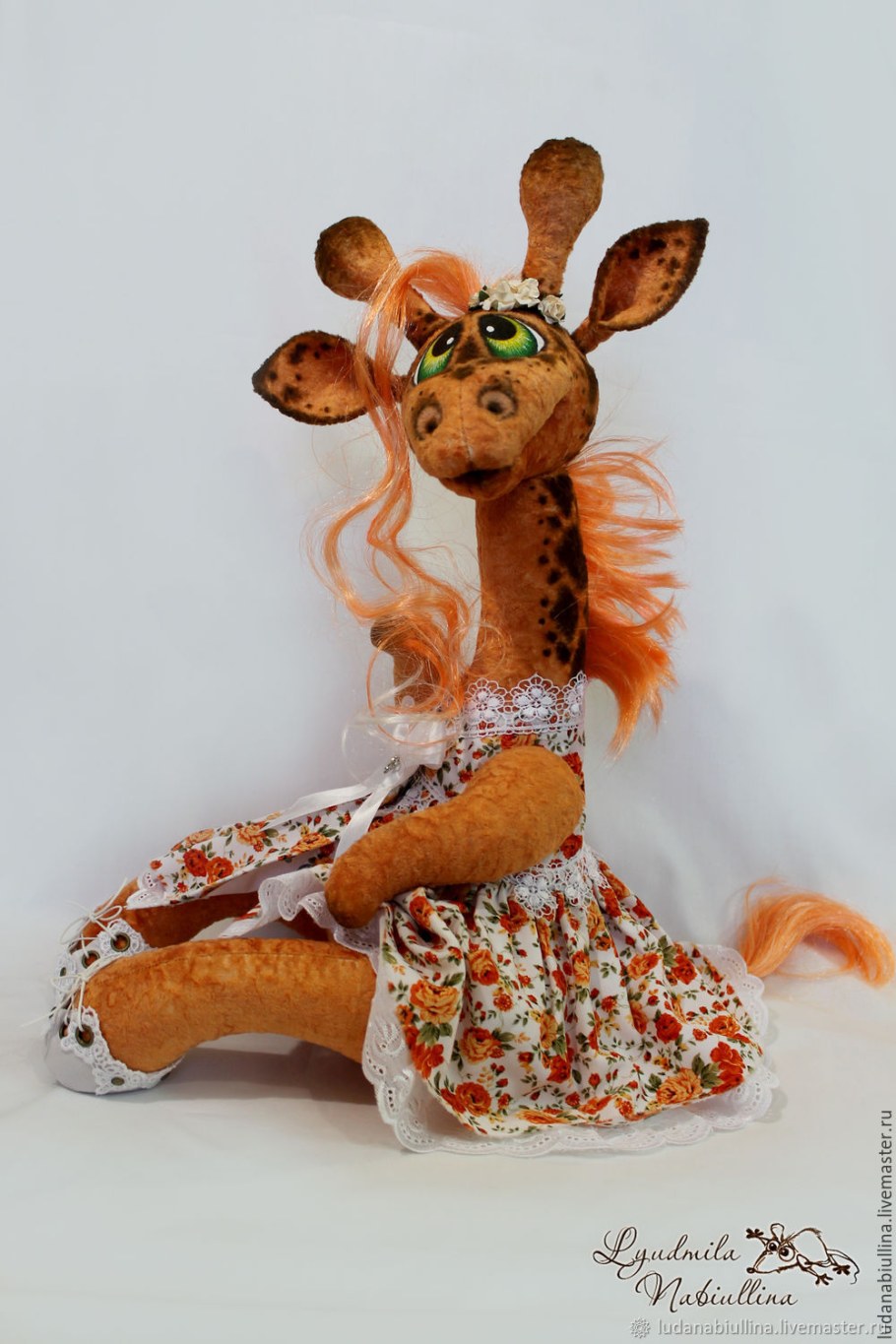 Жираф мягкая игрушка с розовым сердечком