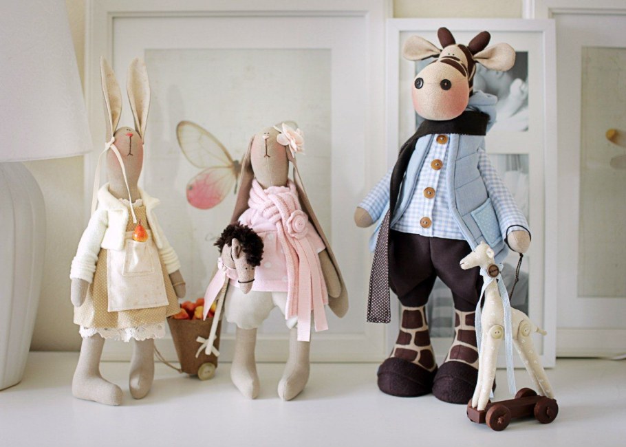 Текстильные игрушки Тильда Жираф