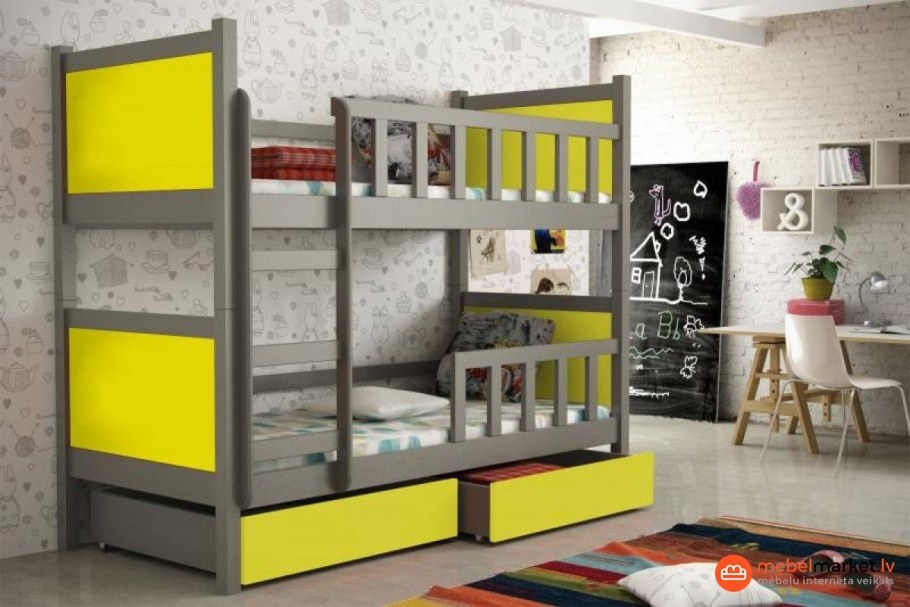 Кровать 2-х ярусная №4 из массива