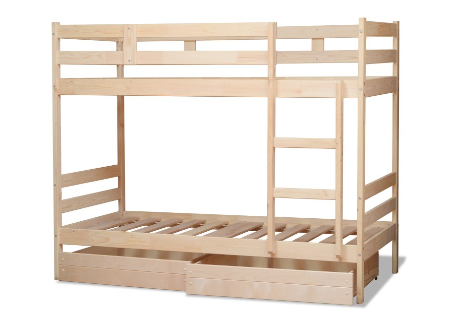 Двухъярусная кровать для детей с бортиками