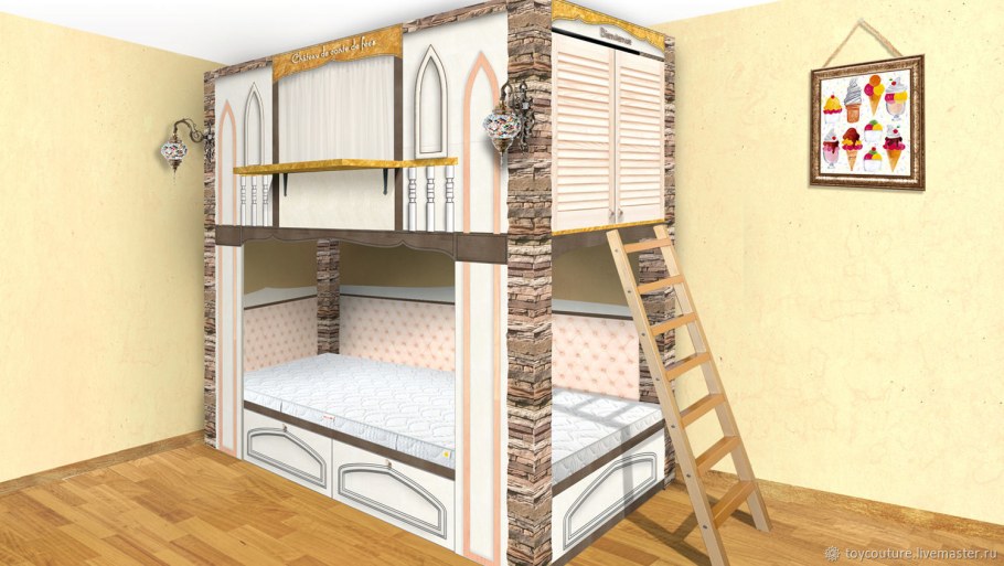 Боровичи мебель 2х ярусные кровати с диваном