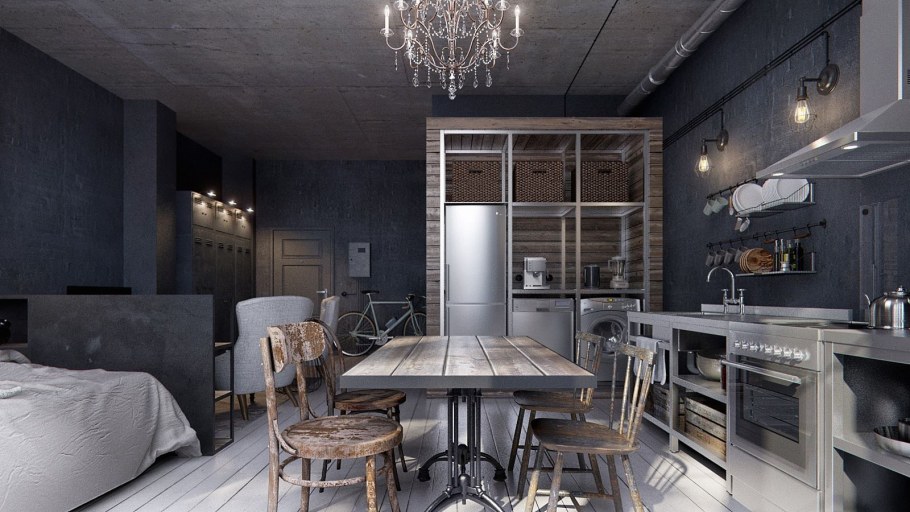 Лофт в однокомнатной квартире