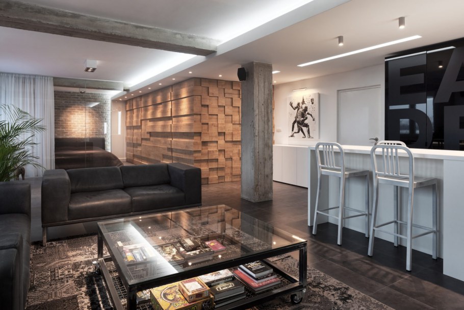 Трехкомнатная квартира в стиле лофт