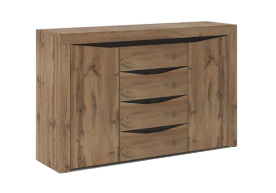 Стенка Невио-2 дуб крафт золотой/белый