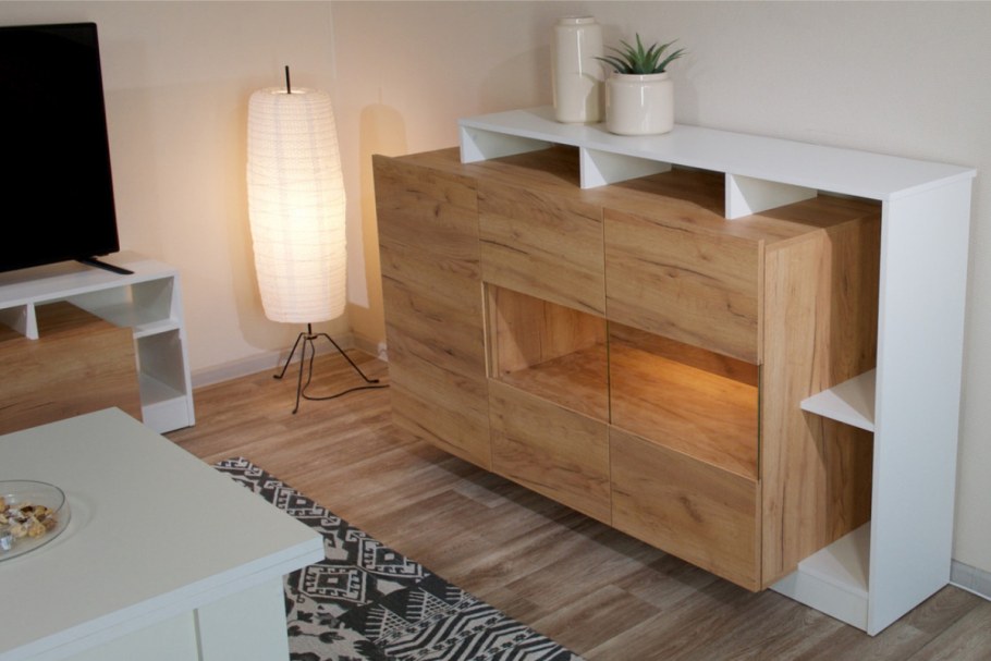 Арчи стол журнальный 12.01 (дуб золотой Craft, камень темный u3705)