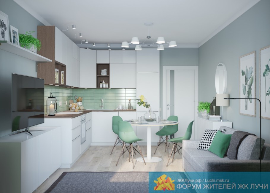 Интерьер евротрешки пик 60 м2