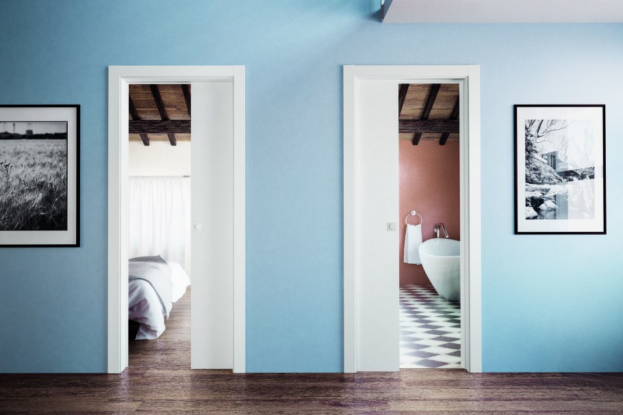 Раздвижная дверь скрытая в стене