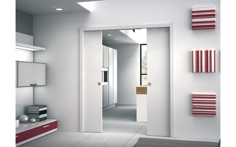 Раздвижные перегородки встроенные в стену