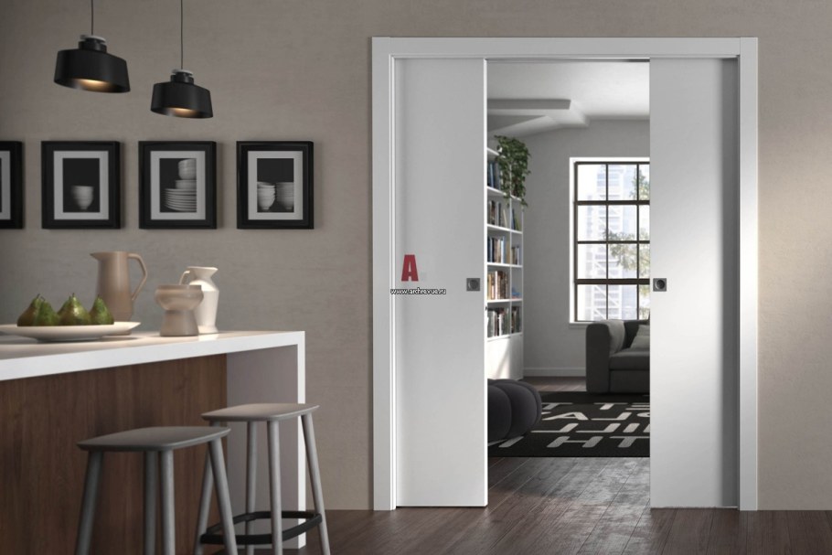 Сдвижная межкомнатная дверь проем 80