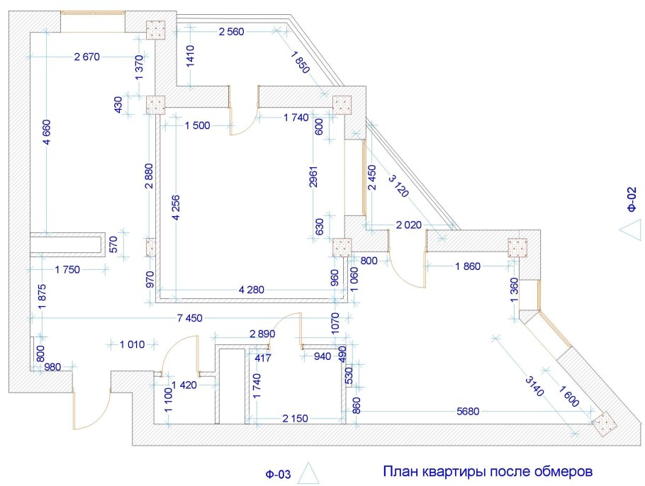 Чертеж квартиры архикад