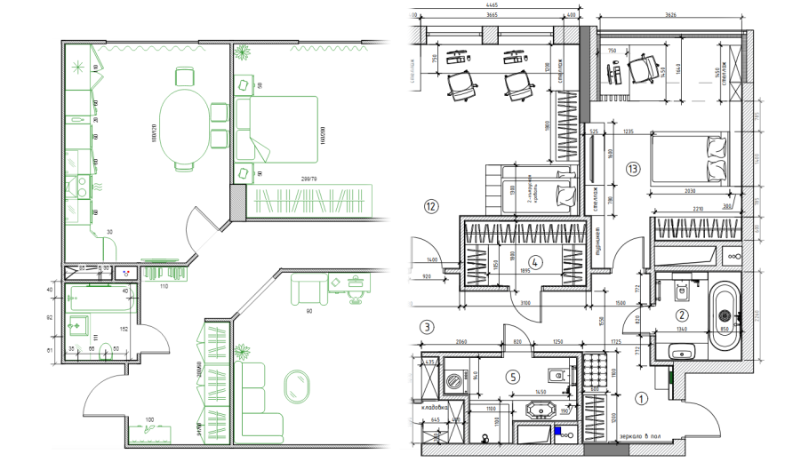 Revit чертежи интерьера