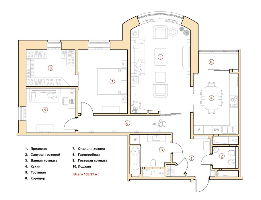 Планировки однушки 40 м2