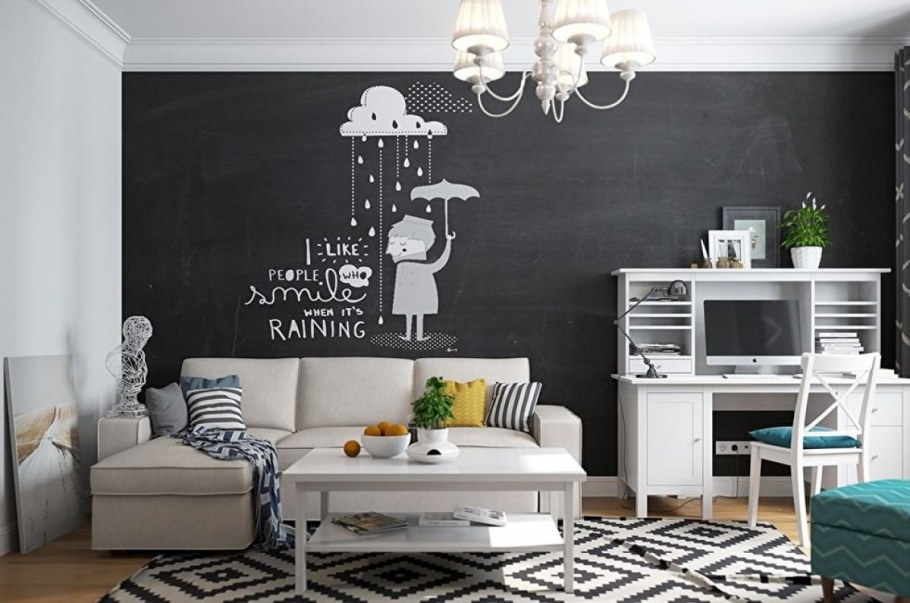 Покраска стен в интерьере