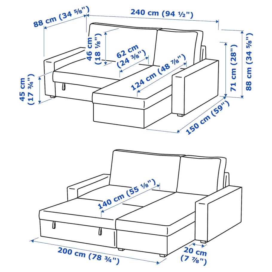 ВИЛАСУНД угловой серый