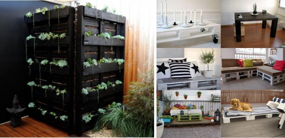 Мебель из поддонов для магазина цветов