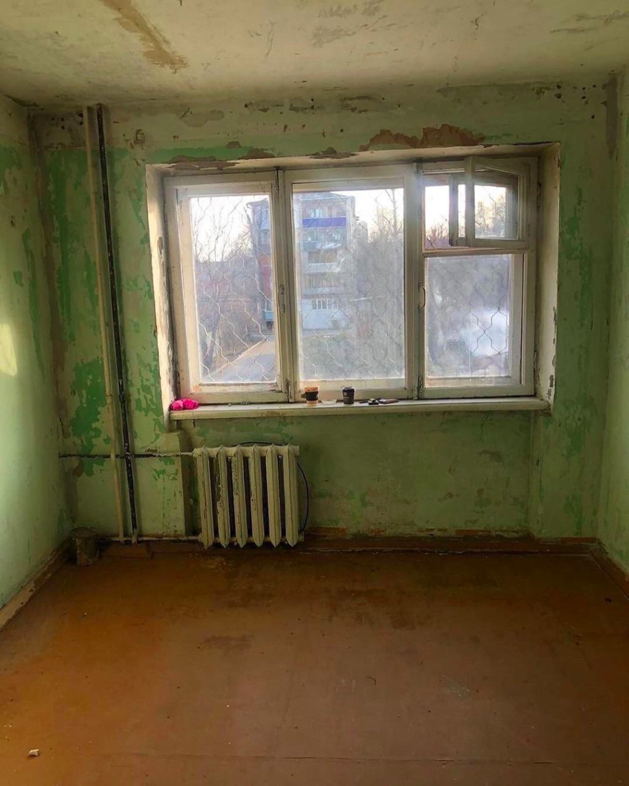 Комната в хрущевке до ремонта