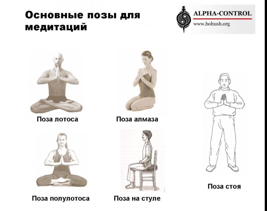 Позы для медитации для начинающих