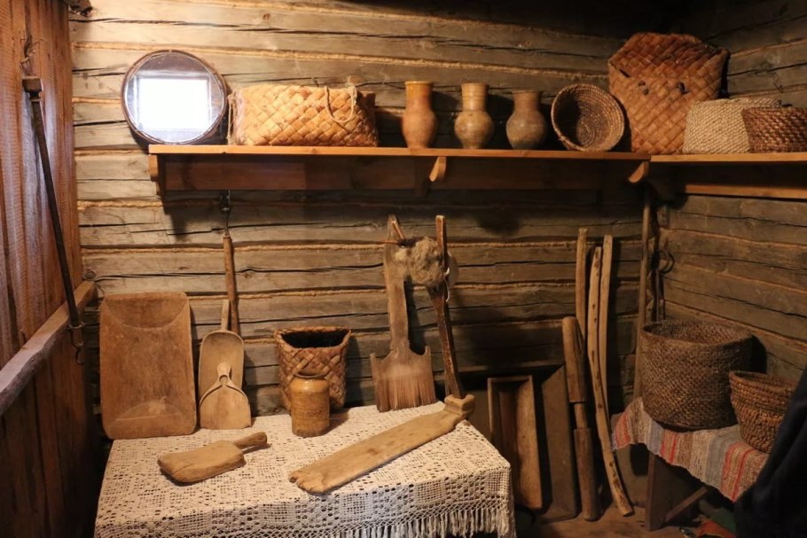 Посуда Крестьянская изба 17 век Россия