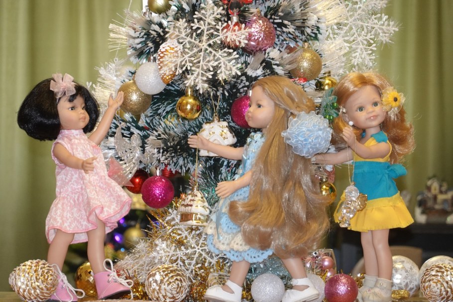 Текстильная кукла-елка