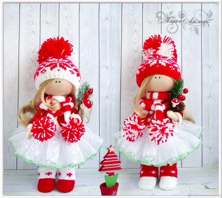 Новогодняя чулочная кукла