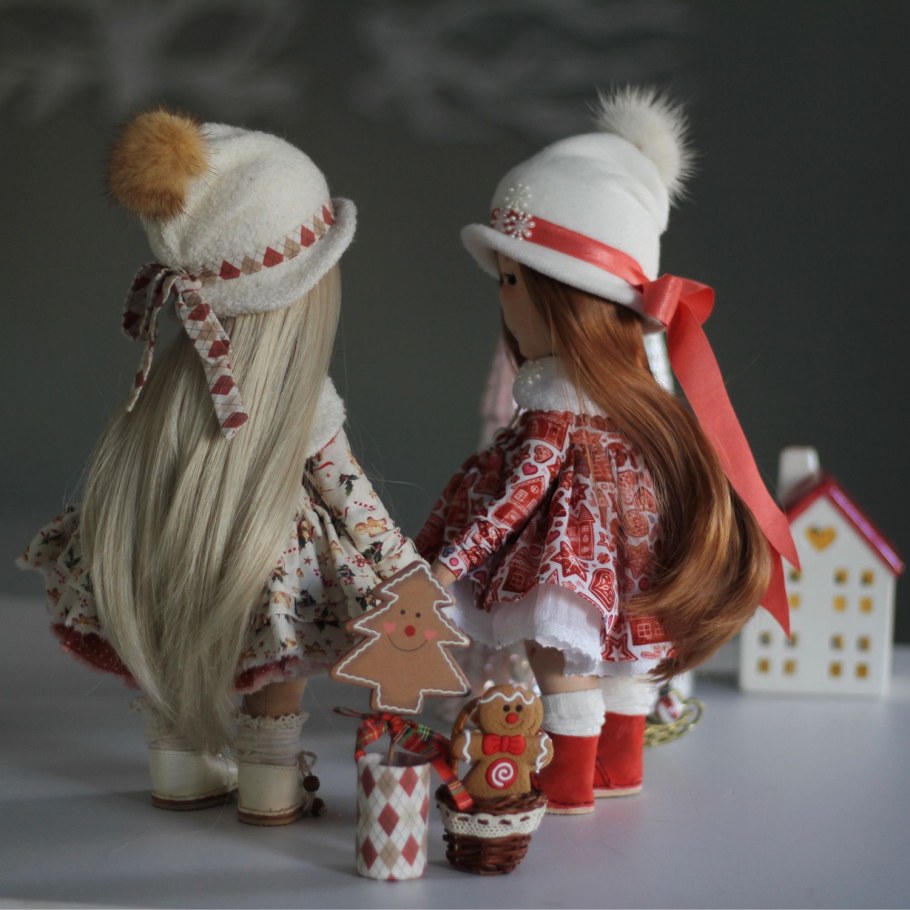 Новогодняя поделка кукла елка