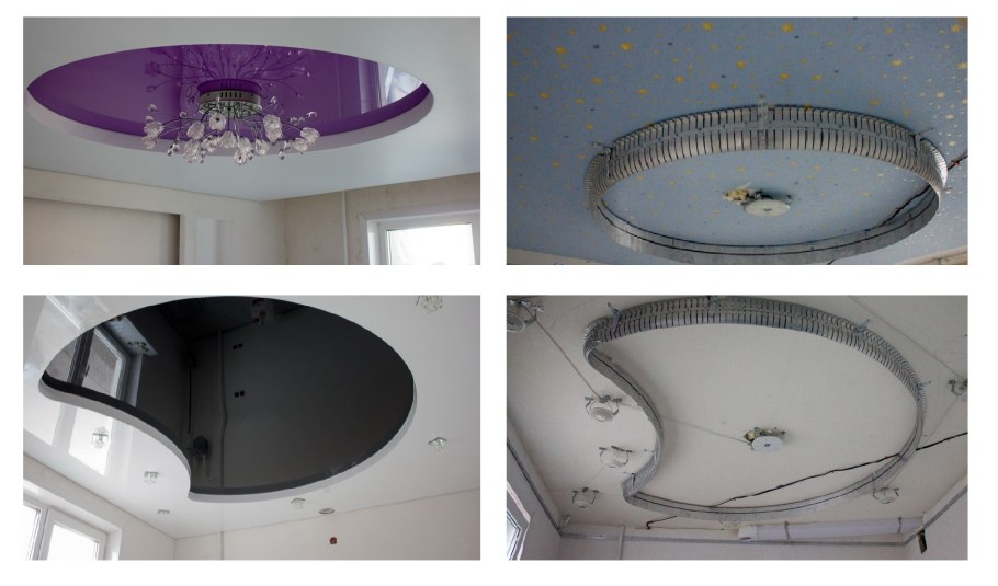 Конструкция натяжного потолка