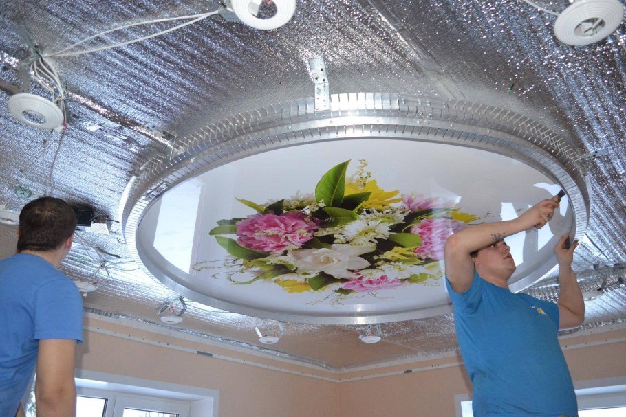 Монтаж полков натяжных