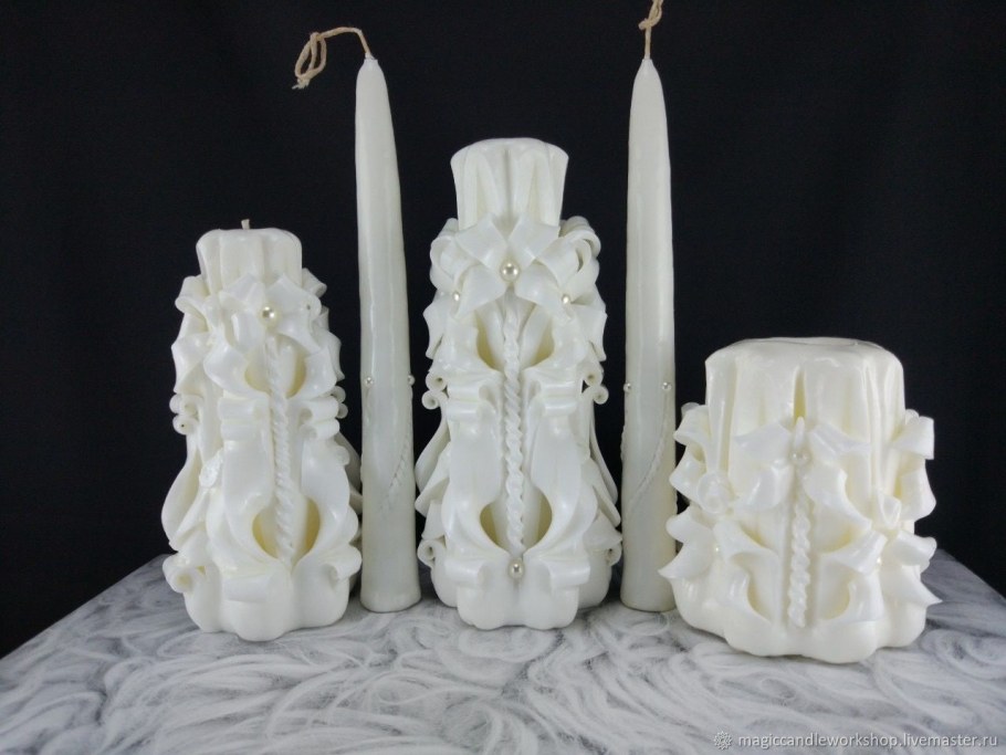 Новогодние соевые свечи декор