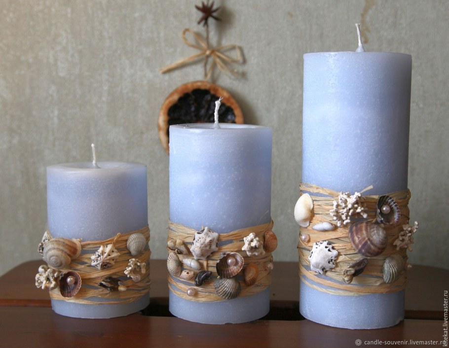 Декоративные свечи на стол