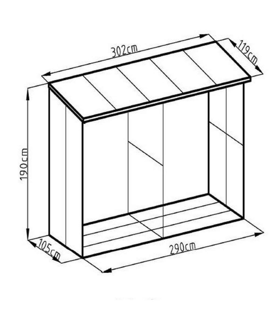 Дровница «Greenstorage» в 230х75х190
