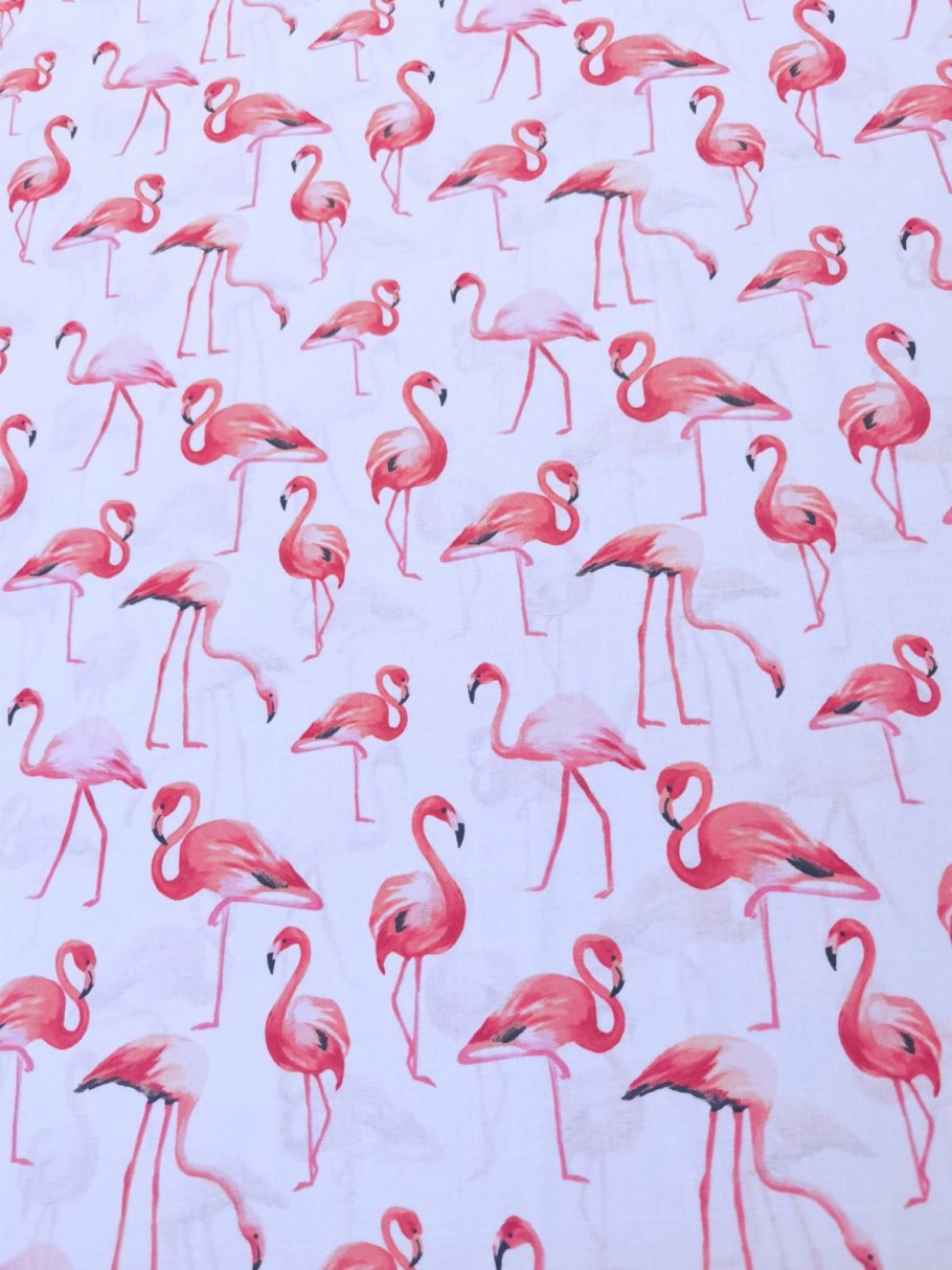 Ткань перкаль с Фламинго