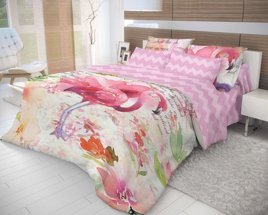 КПБ розовый Фламинго