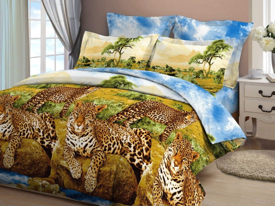 Ткань с Фламинго хлопок