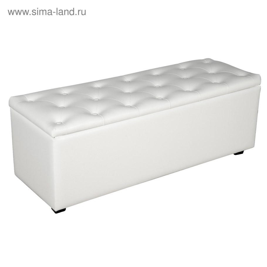 Банкетка Квадро 2 белый, экокожа