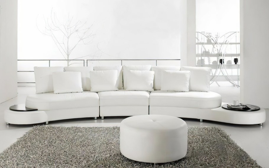 Угловой большой диван в стиле хайтек