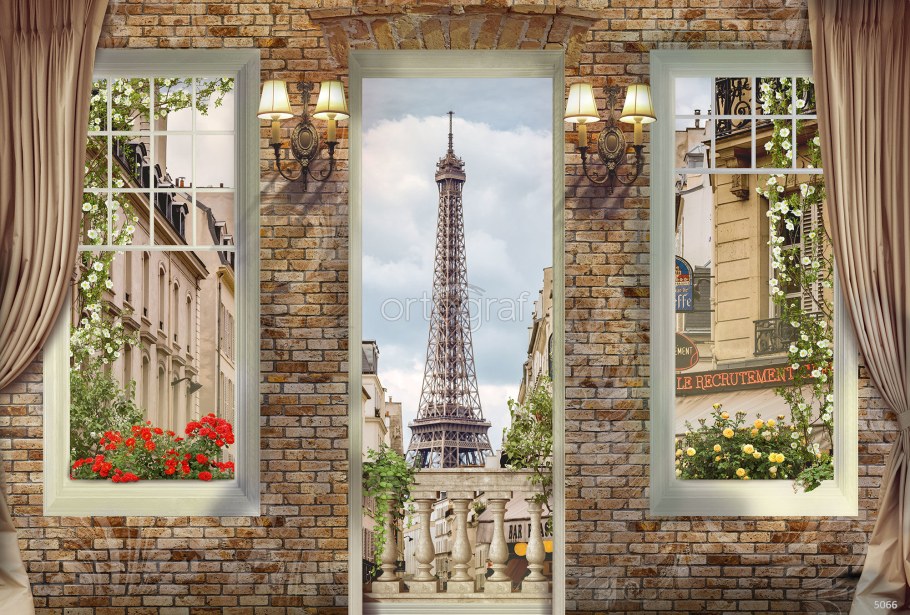 Имитация окна в интерьере