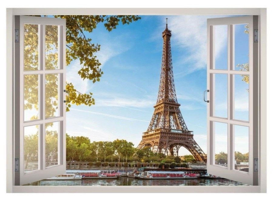 Фотообои окно в Париж
