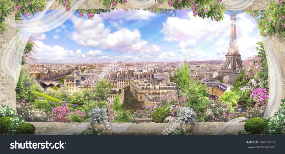 Фреска Париж балкончик