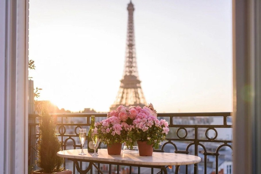 Париж вид на Эйфелеву башню