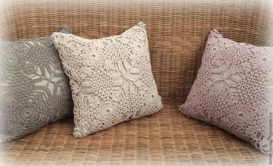 Декоративные наволочки крючком