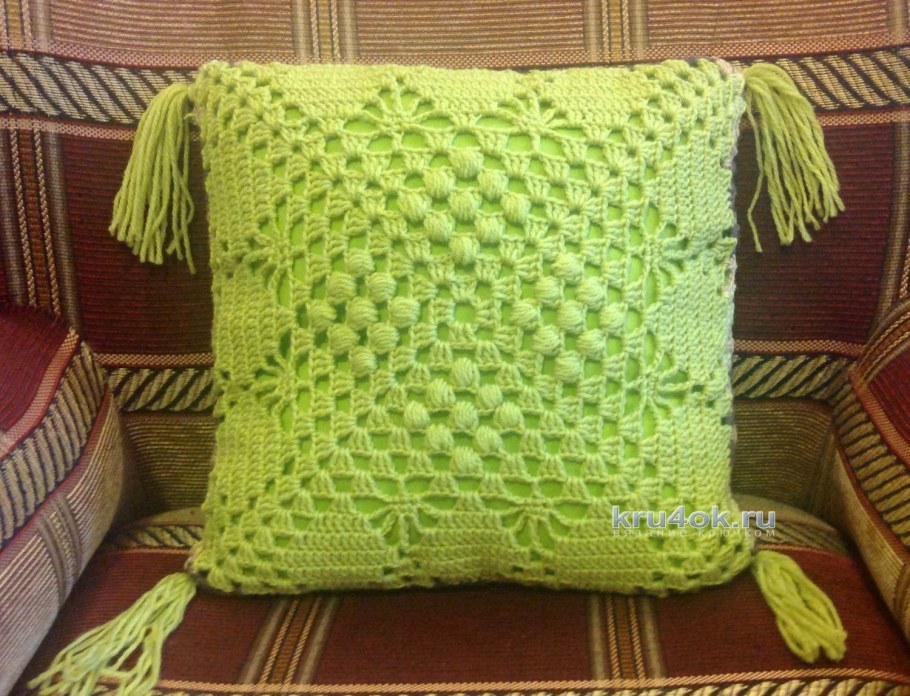 Узор крючком для подушки