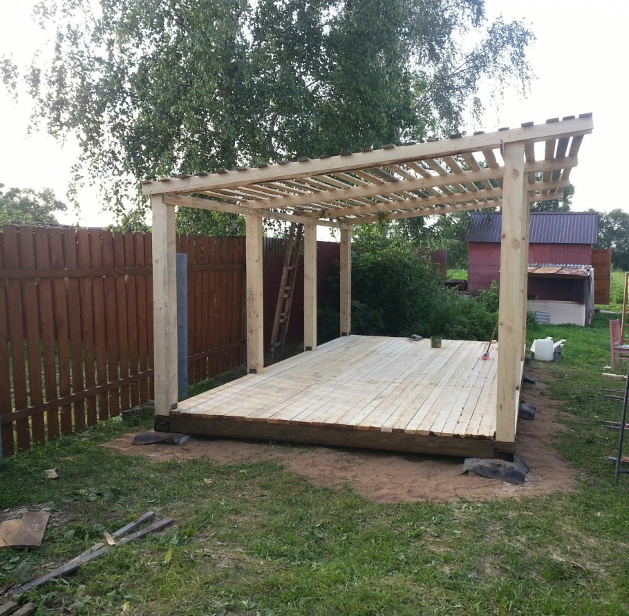 Беседка 3на5 односкатная